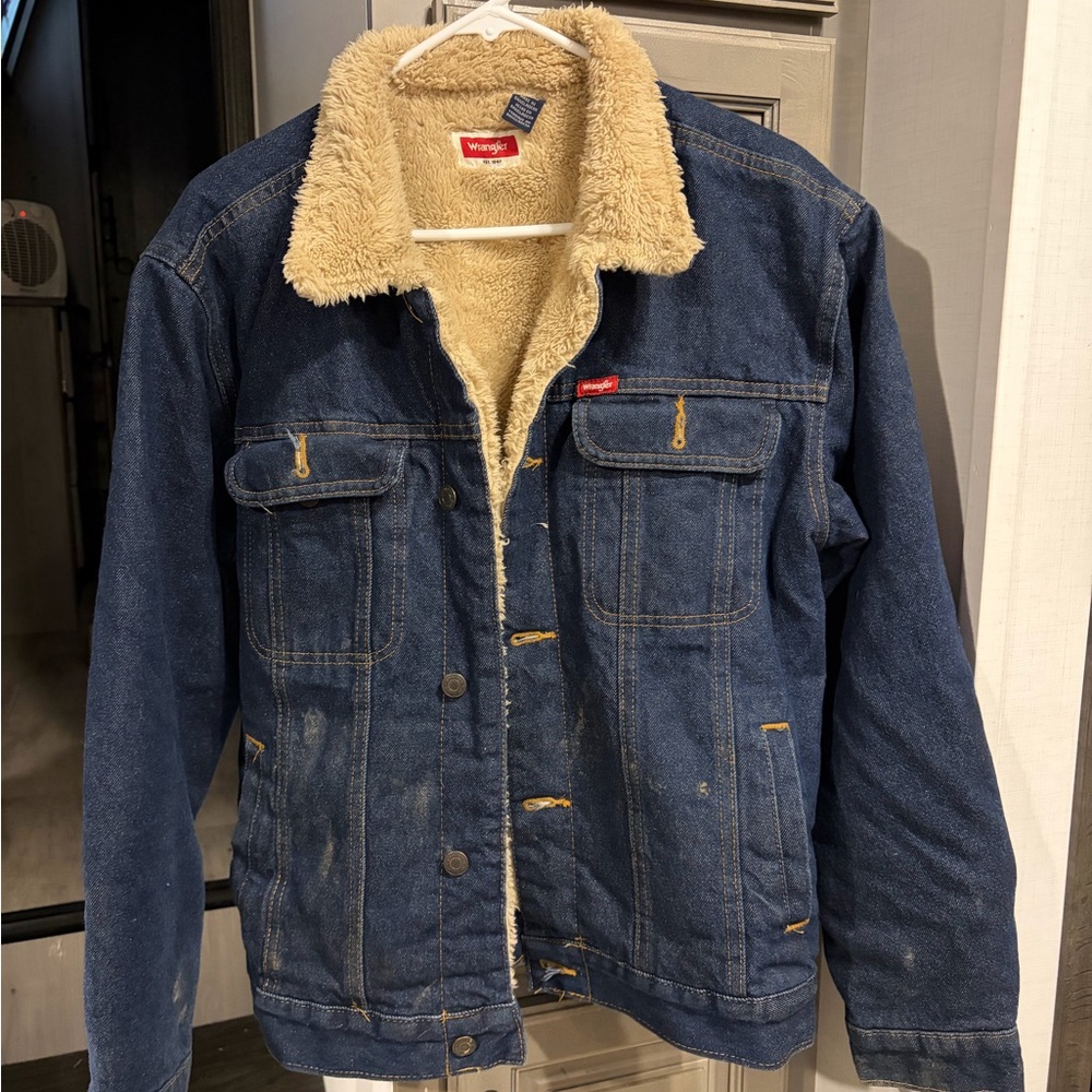 Wrangler women’s Blue Denim Sherpa Jacket